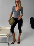 Bailor Channel Waistband Capri Pants Black