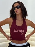 Harvard Tailgate Halter Top Red