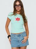 Lush Lagoon Graphic Baby Tee Turquoise