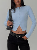 Suzu Long Sleeve Knit Top Blue