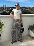 Sweetness Low Rise Straight Leg Jeans Digital Camo