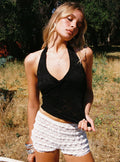 Angelis Lace Shorts White