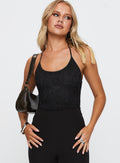 Fuel My Soul Lace Bodysuit Black