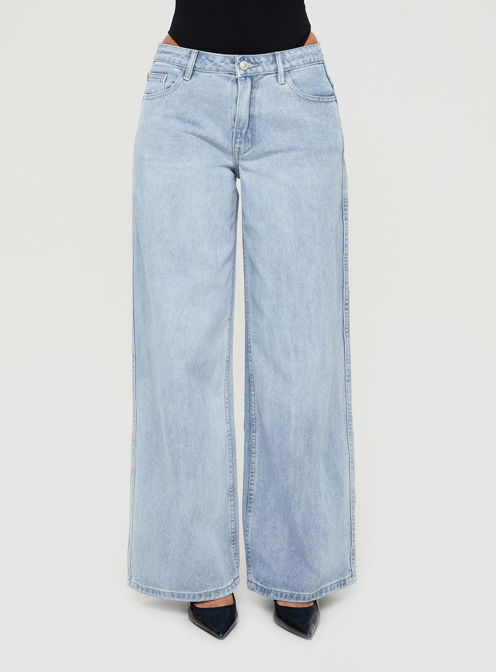 Ramos Low Rise Denim Jeans Light Blue Wash