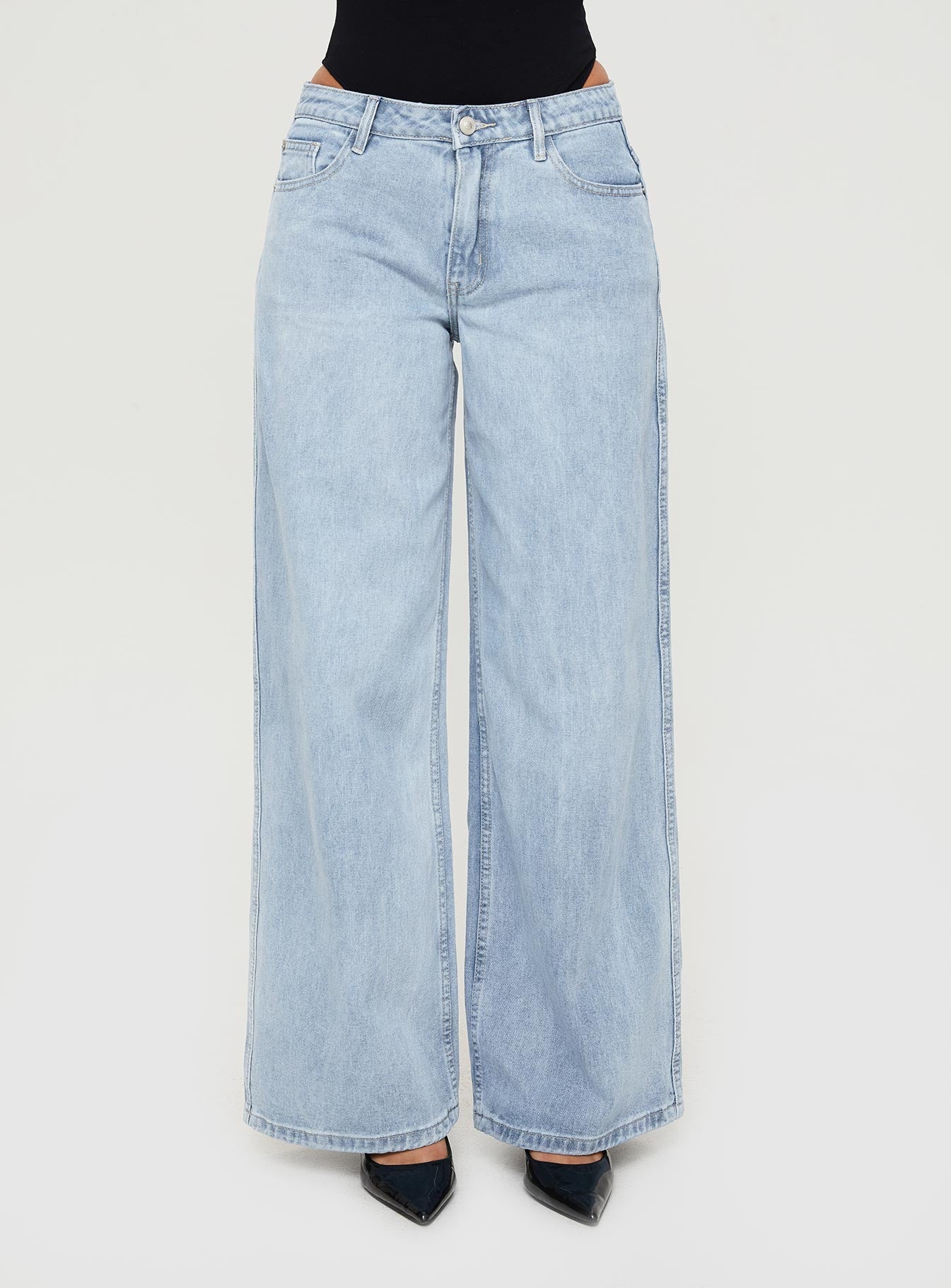 Ramos Low Rise Denim Jeans Light Blue Wash