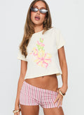 Sunday Flowers Graphic Top Cream