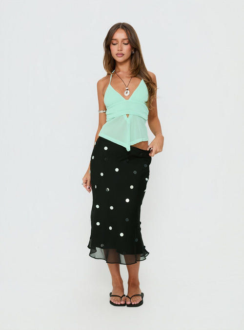 Averee Halter Top Mint Sparkle