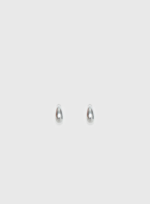 Avaline Stainless Steel Stud Earrings Silver