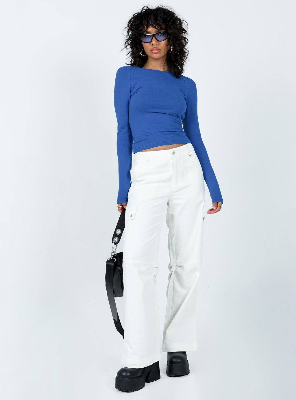 Rixie Long Sleeve Top Blue