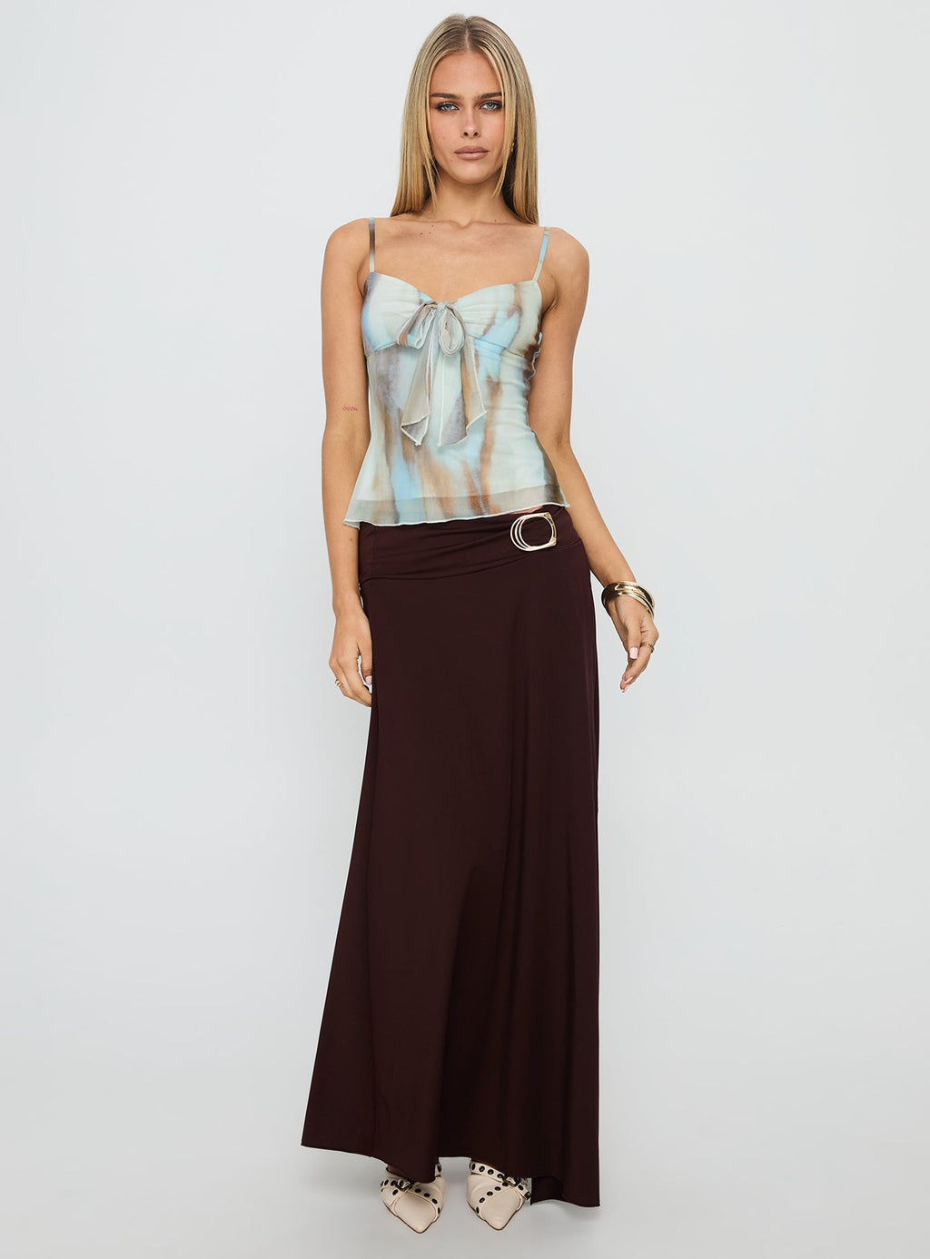 Bloomsbury Top Blue / Brown