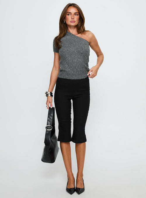 Alysson One Shoulder Top Grey