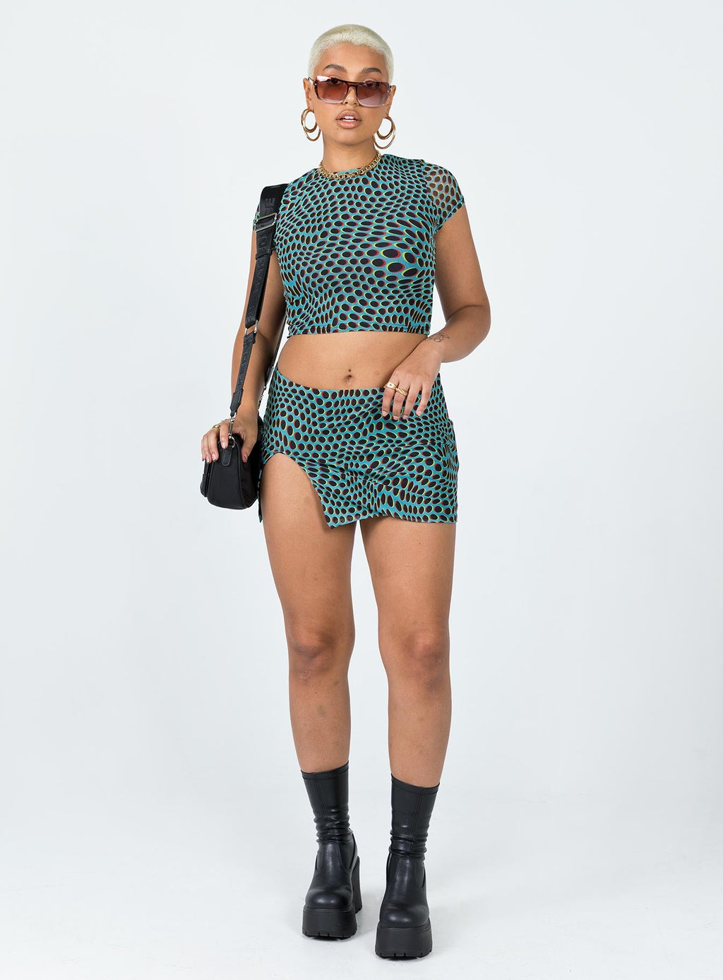 Bold Move Mini Skirt Blue Multi