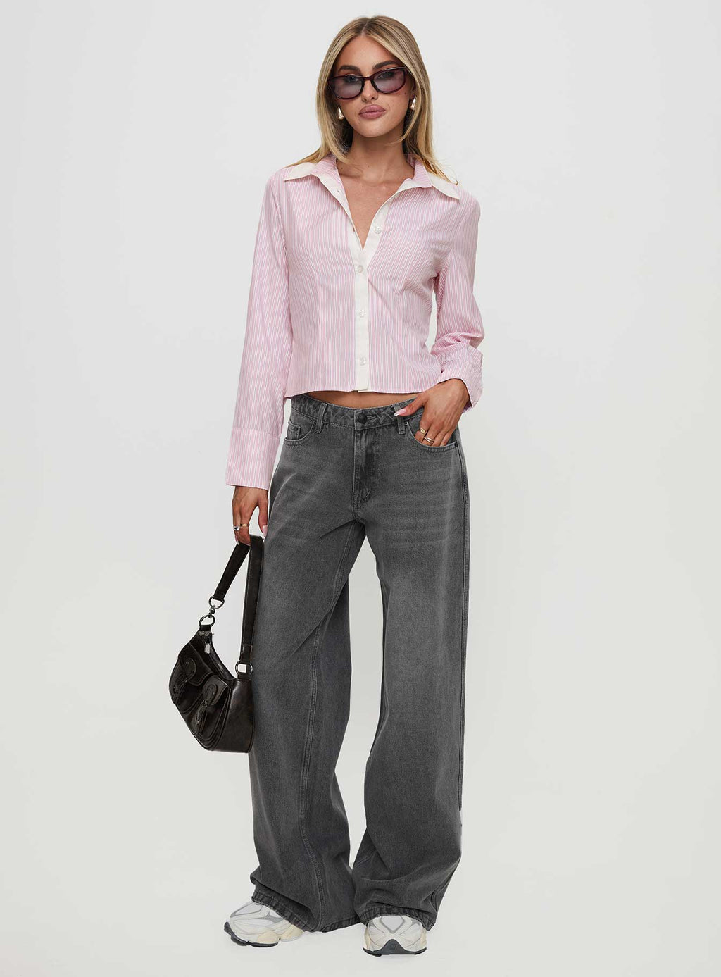 Lyndel Long Sleeve Top Pink Stripe