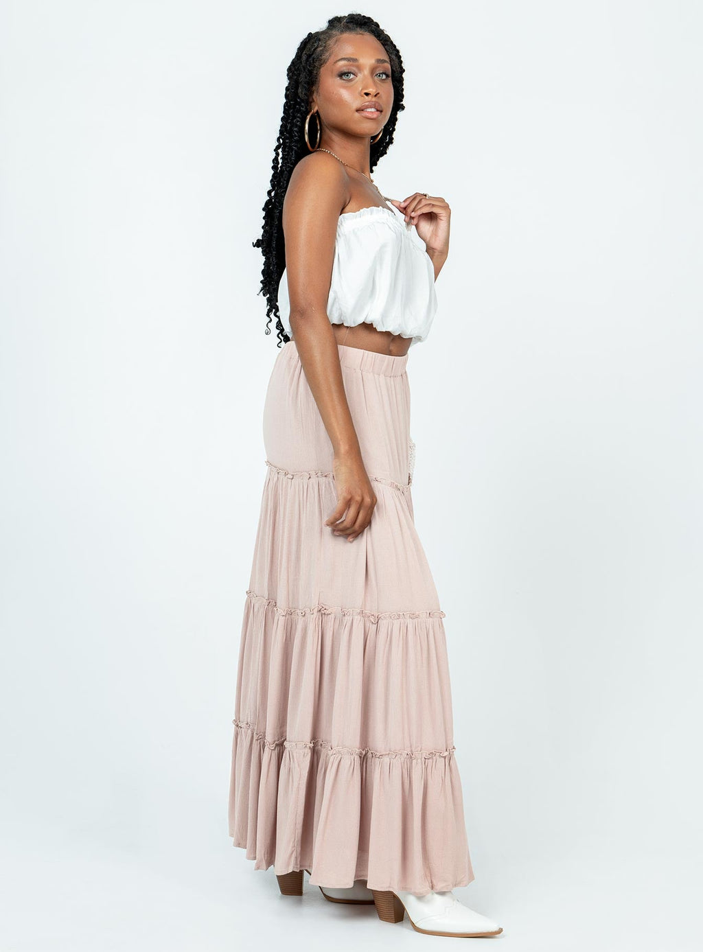 Miriah Maxi Skirt Beige