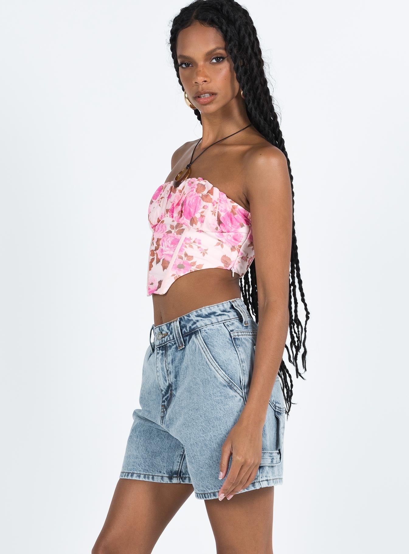 Lou Carpenter Denim Shorts Light Wash