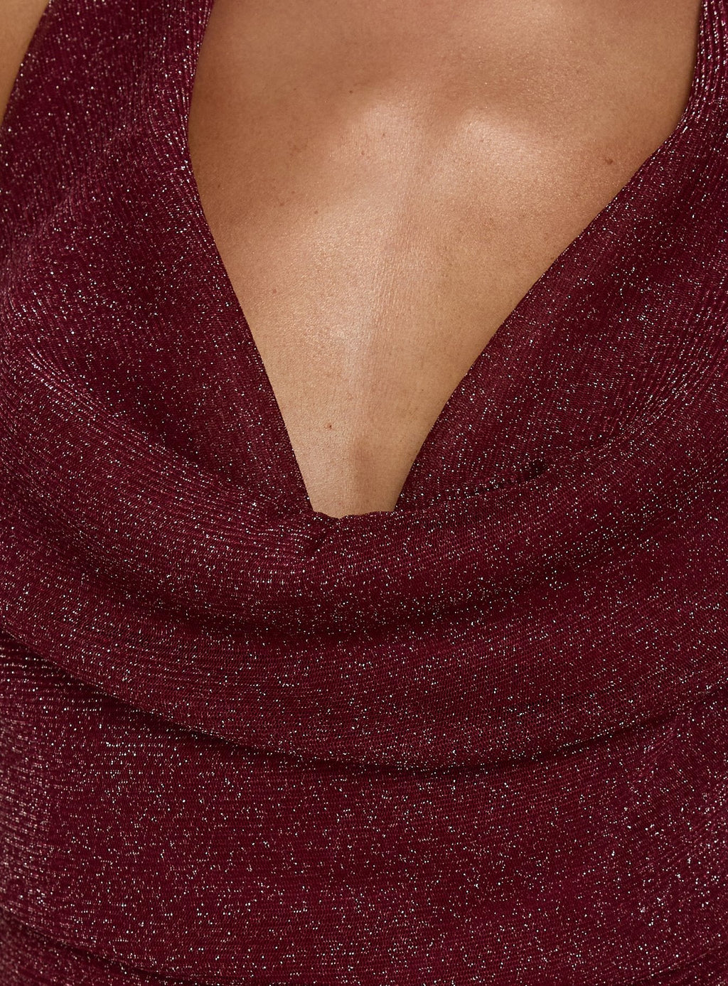 Wild Bunch Cowl Neck Backless Maxi Dress Burgundy