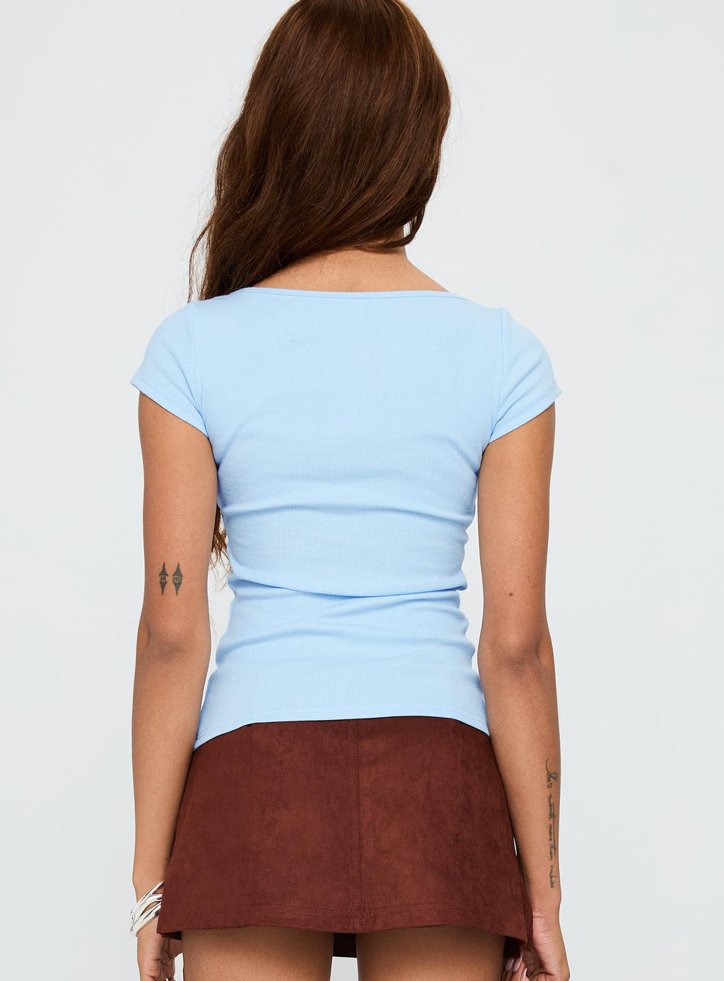Baseline Scoop Tee Light Blue