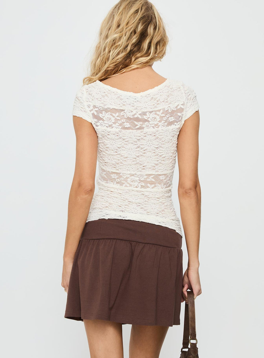 Chevelle Jersey Mini Skirt Chocolate