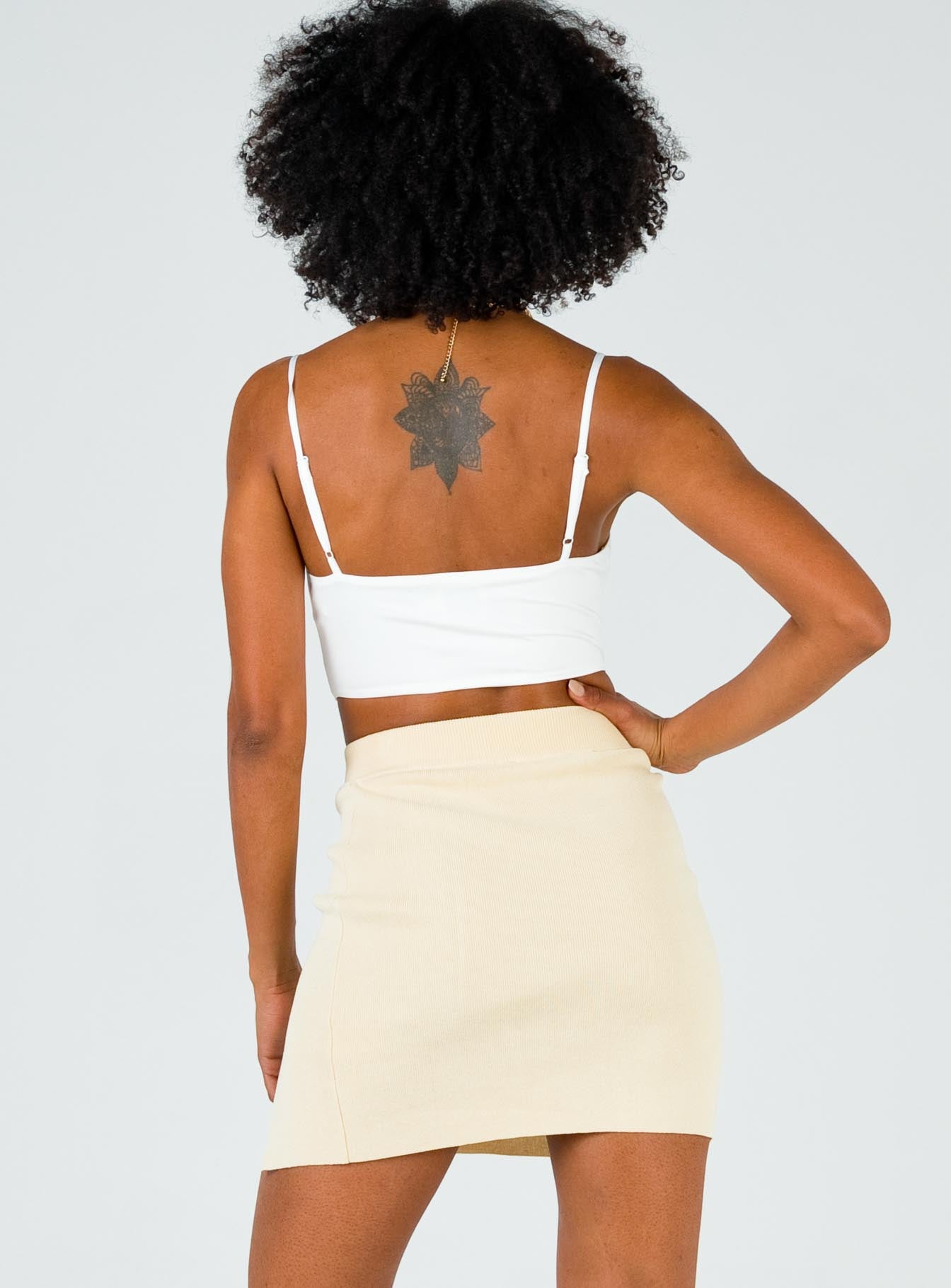 The Lola Mini Skirt Ecru