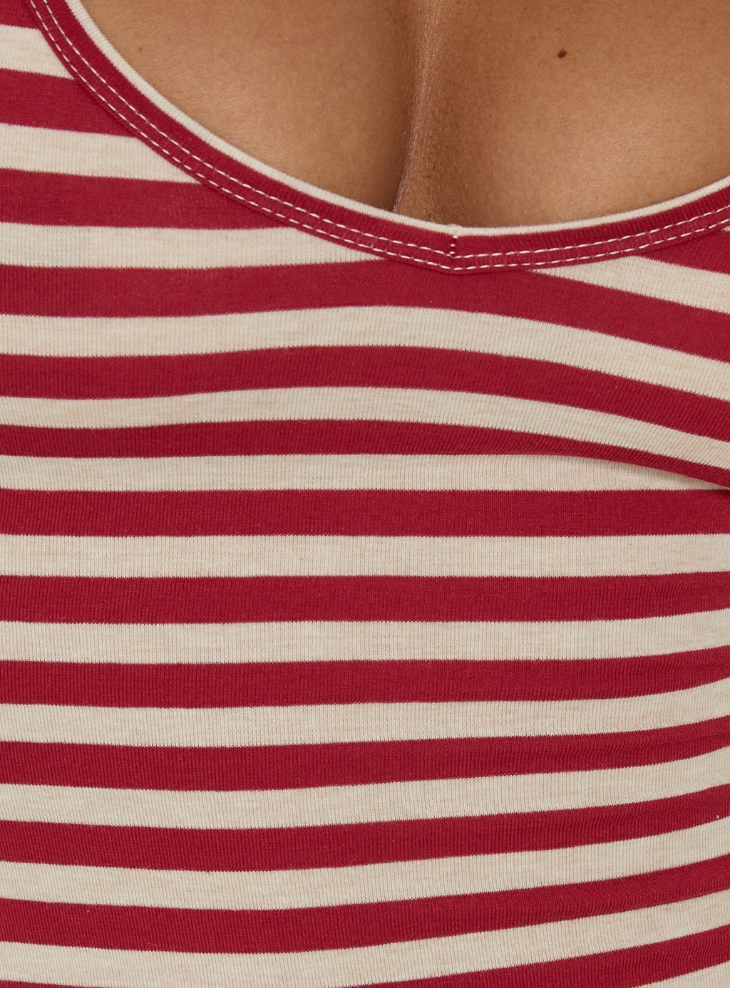 Watch Me Leave Halter Playsuit Red / White Stripe
