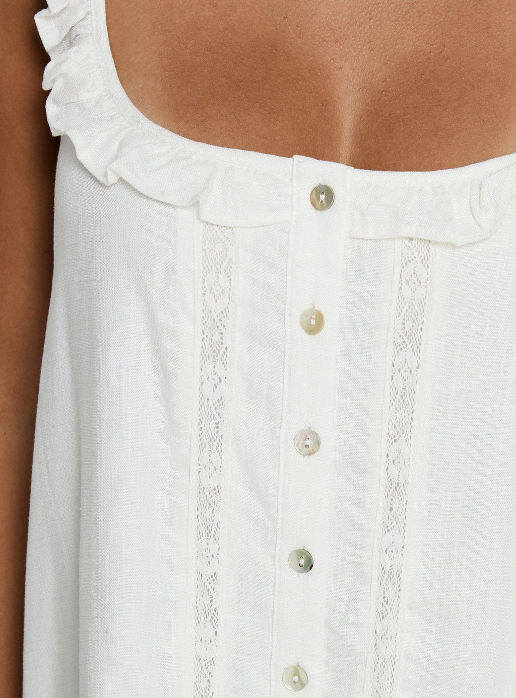 Malinda Babydoll Mini Dress White