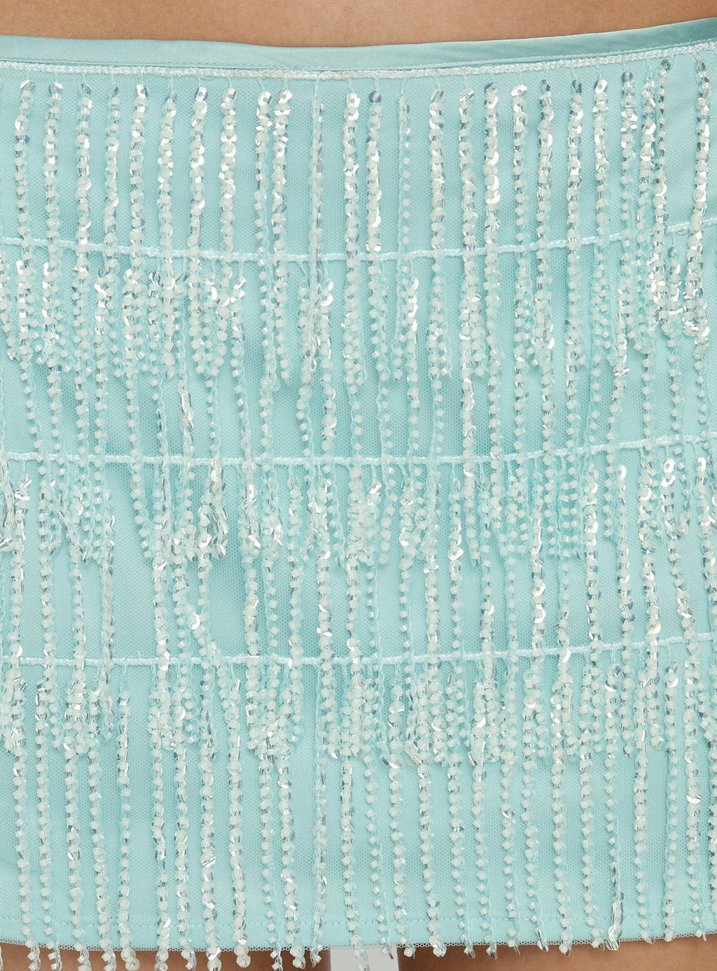 Stardom Tassel Mini Skirt Blue