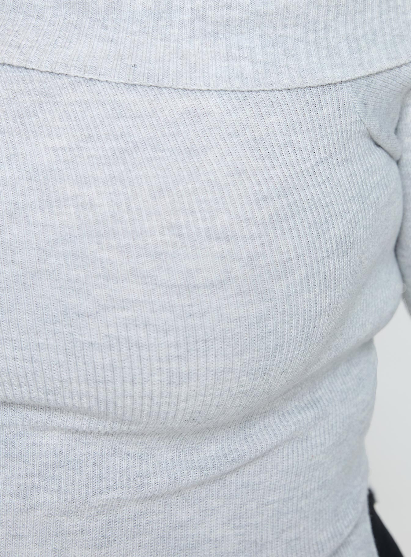 Sina Off The Shoulder Top Grey Curve