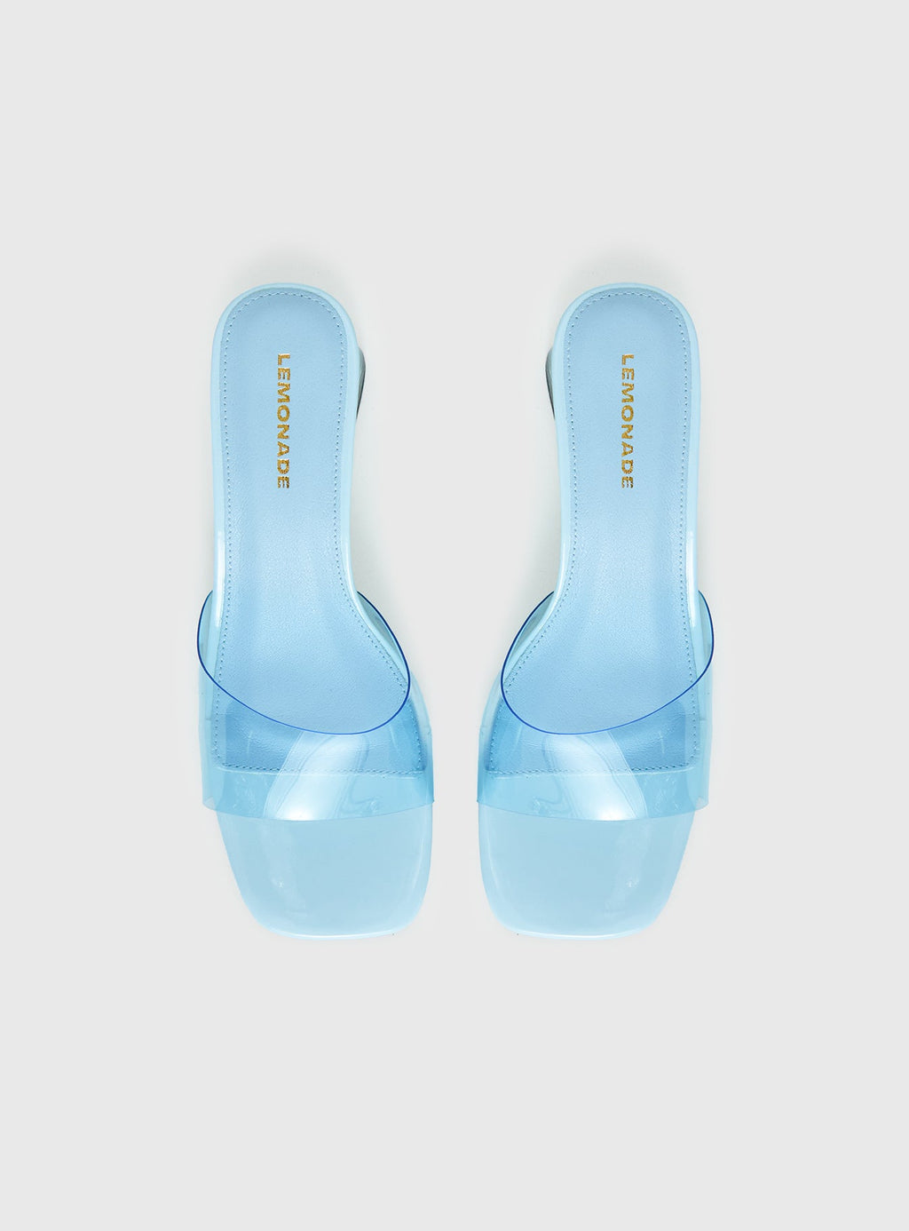 Uchee Clear Wedge Heels Blue