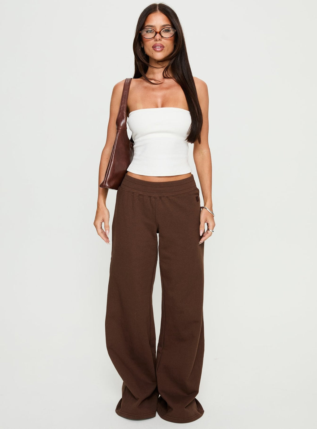Summits Flared Track Pants Chocolate