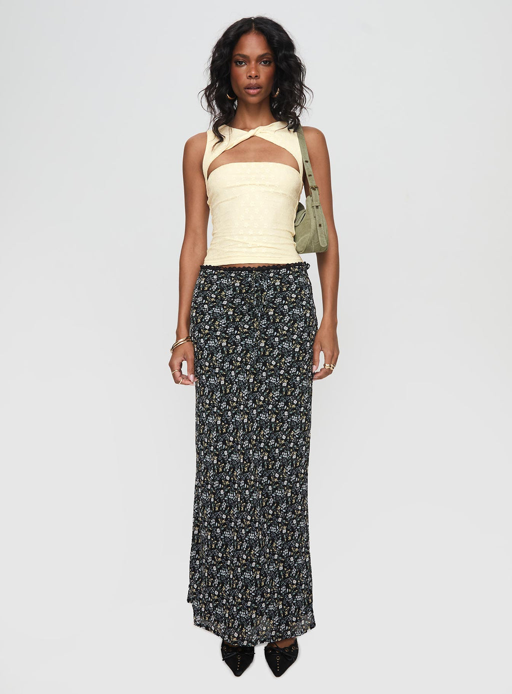Martiney Twisted Tank Top Yellow