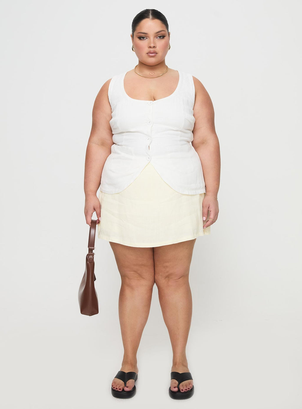 Spirito Vest Top White Curve