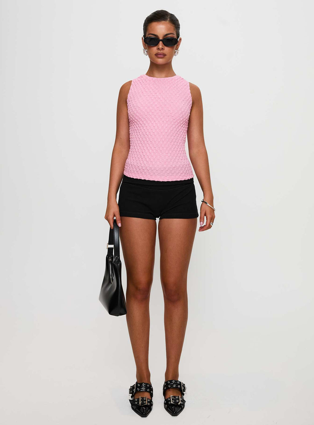 Goodnight And Go Textured Top Pink