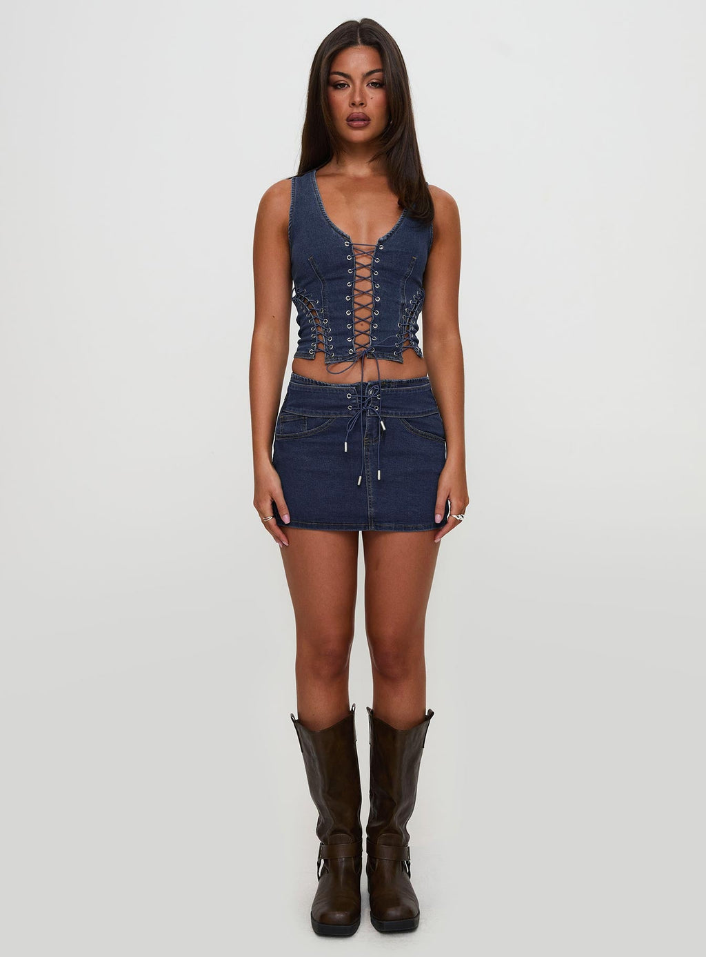 Edenette Top Mid Blue Wash