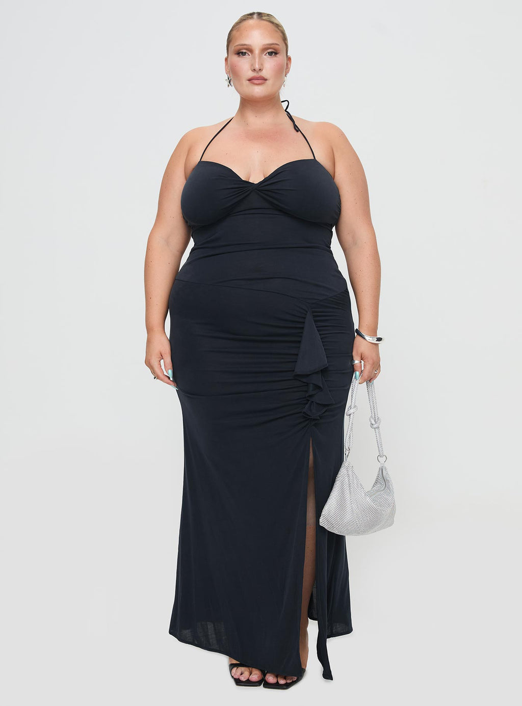 Destinations Maxi Dress Navy Curve