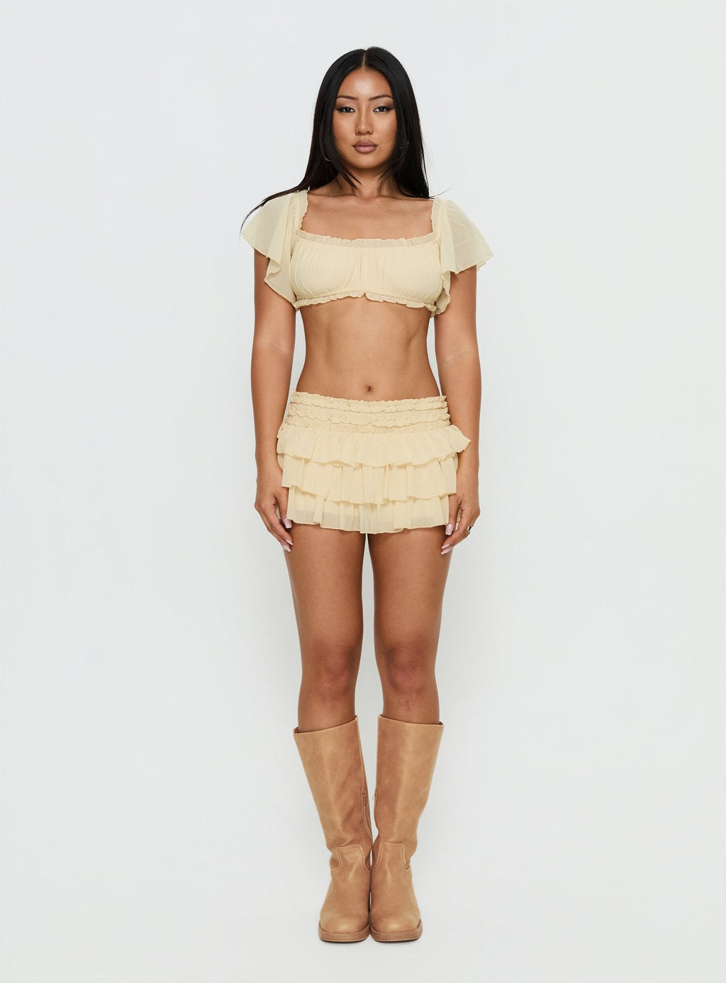 Iluminada Frill Skort Yellow