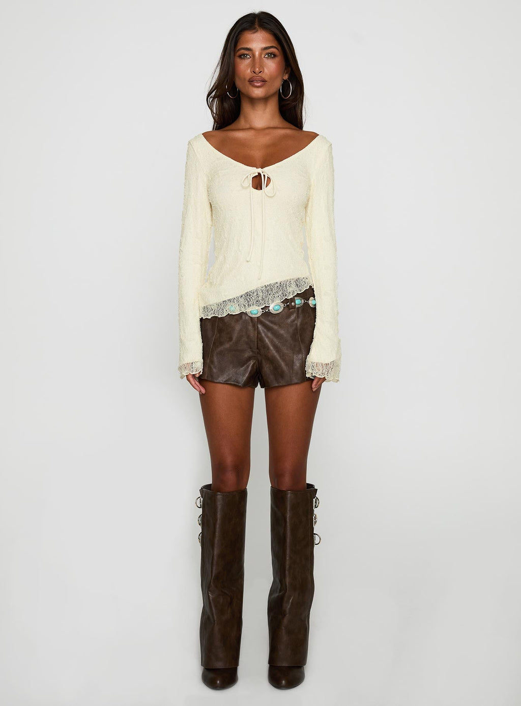 Hyacinthe Long Sleeve Top Cream