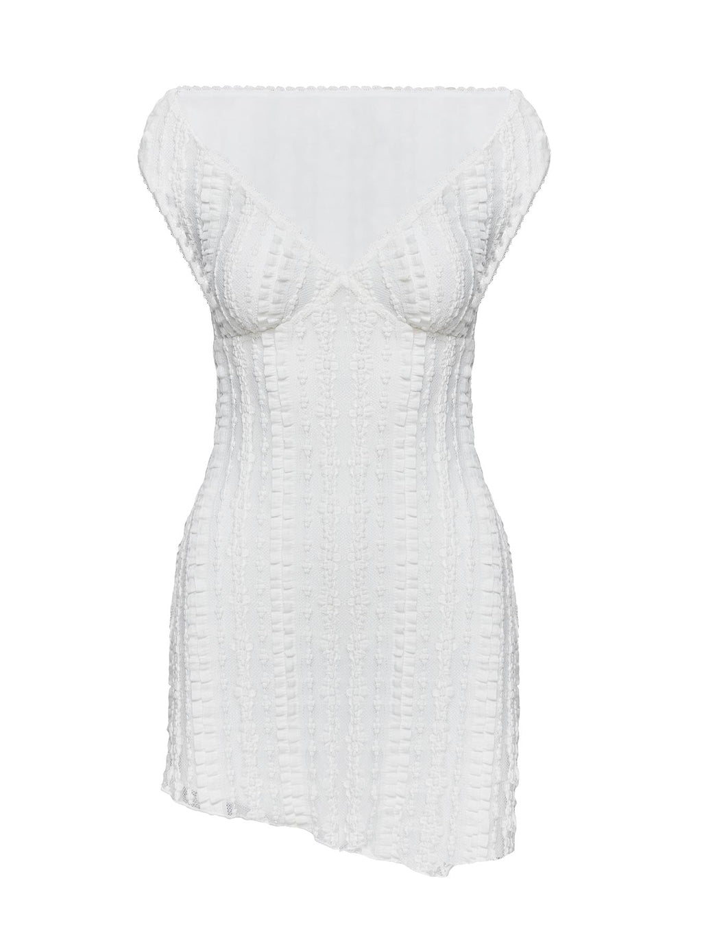Breezy Off The Shoulder Mini Dress White