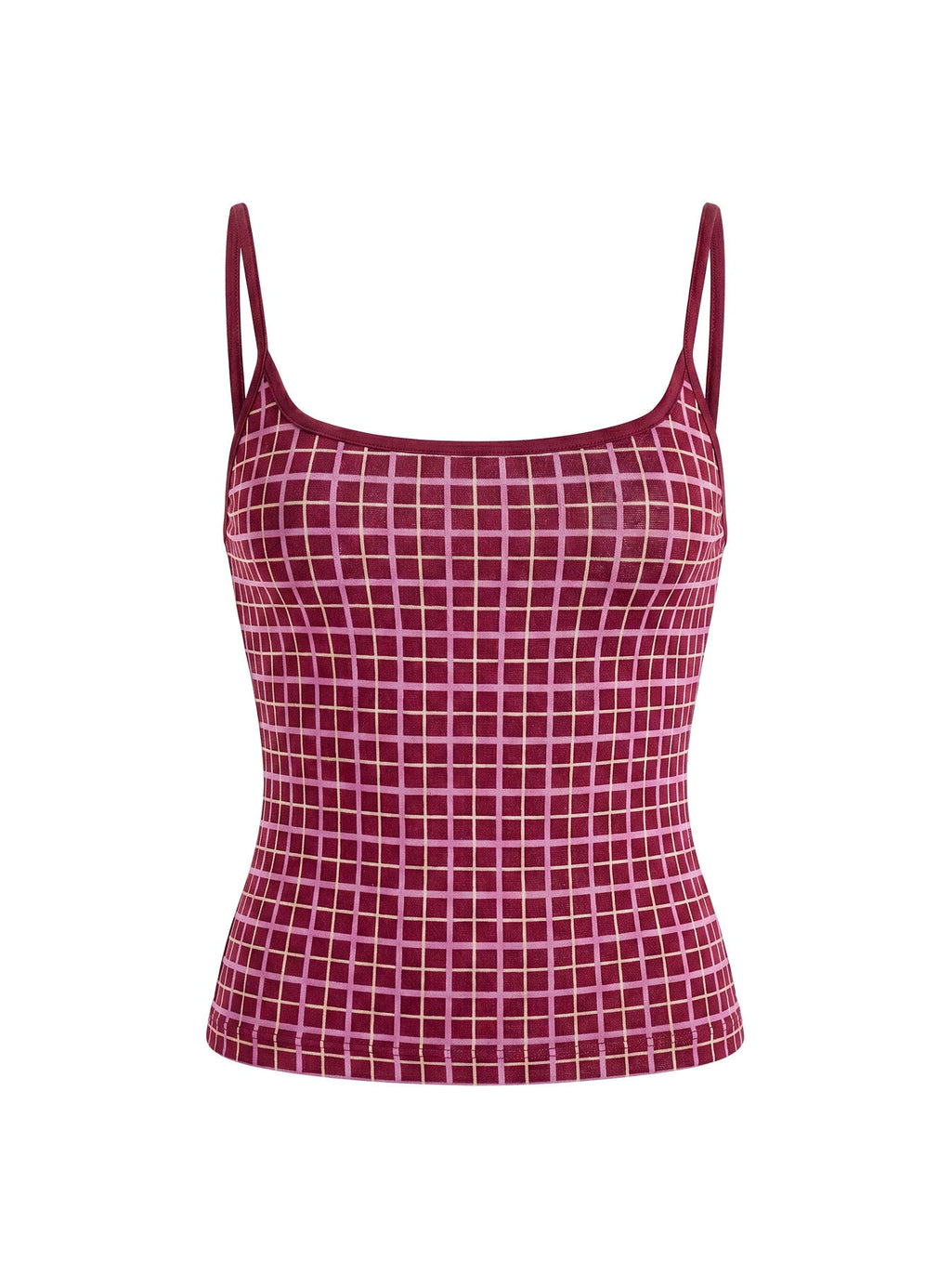 Aderis Cami Top Red Check