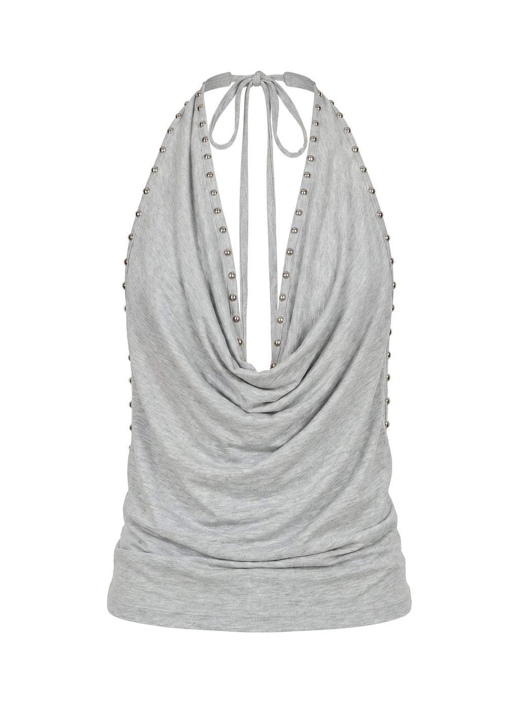 Khoda Studded Halter Top Grey Marle