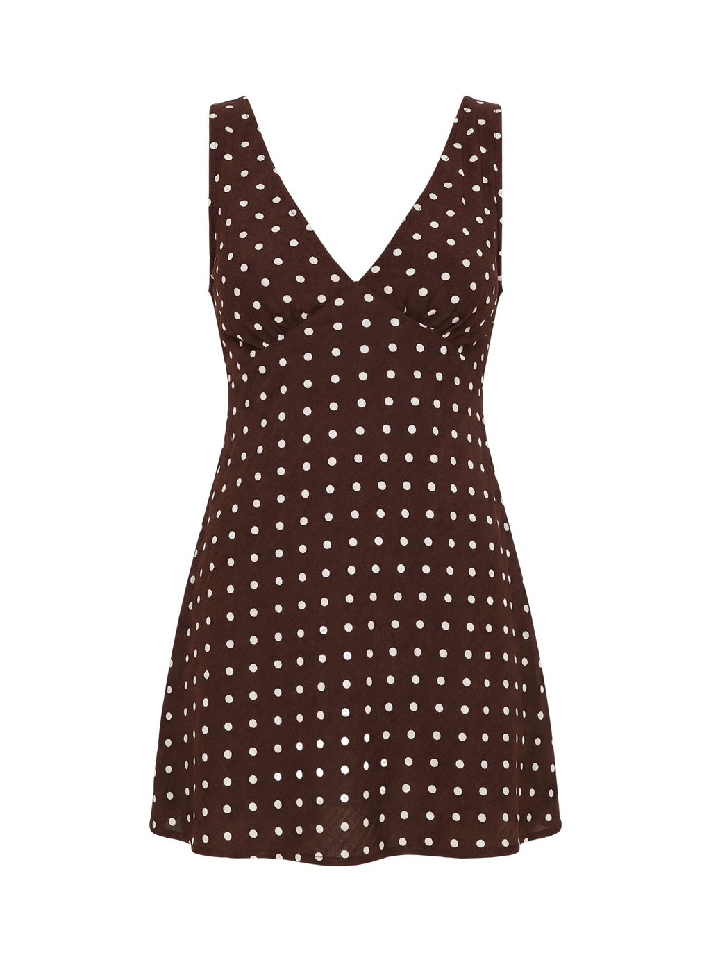 Nellie Mini Dress Brown Polka Dot Tall
