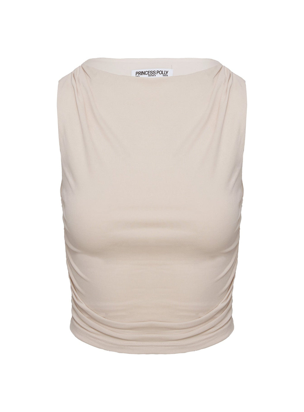 Hold Em High Neck Top Cream