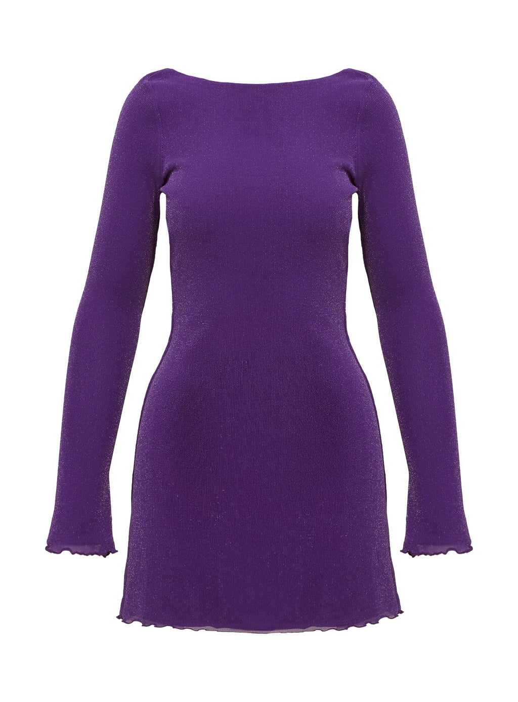 Leshner Long Sleeve Mini Dress Purple