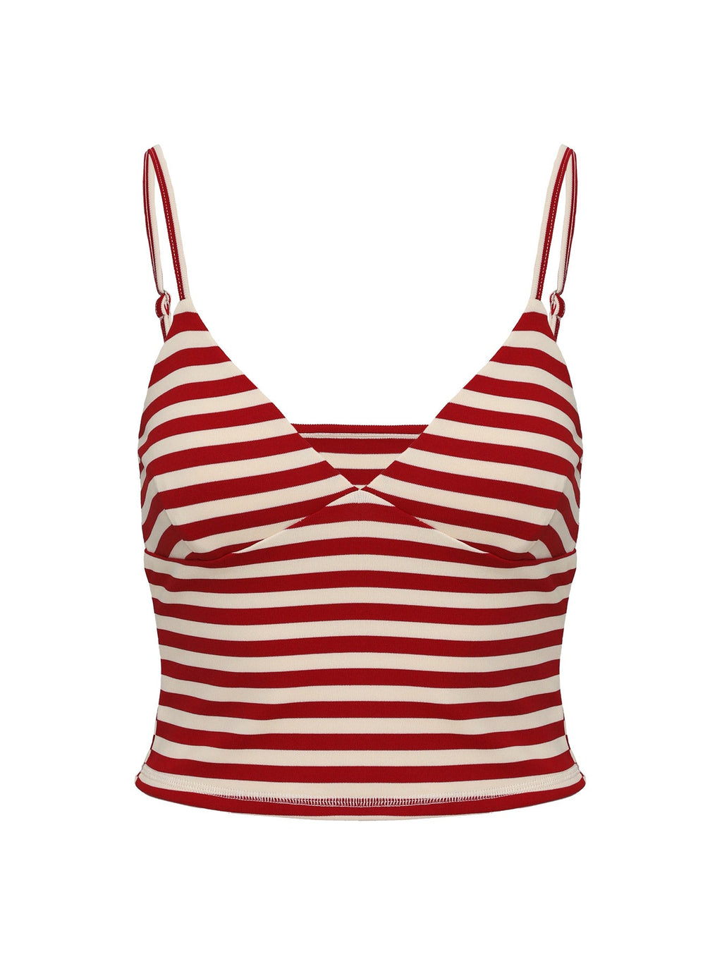 Miztaray Cami Top Red / Cream Stripe