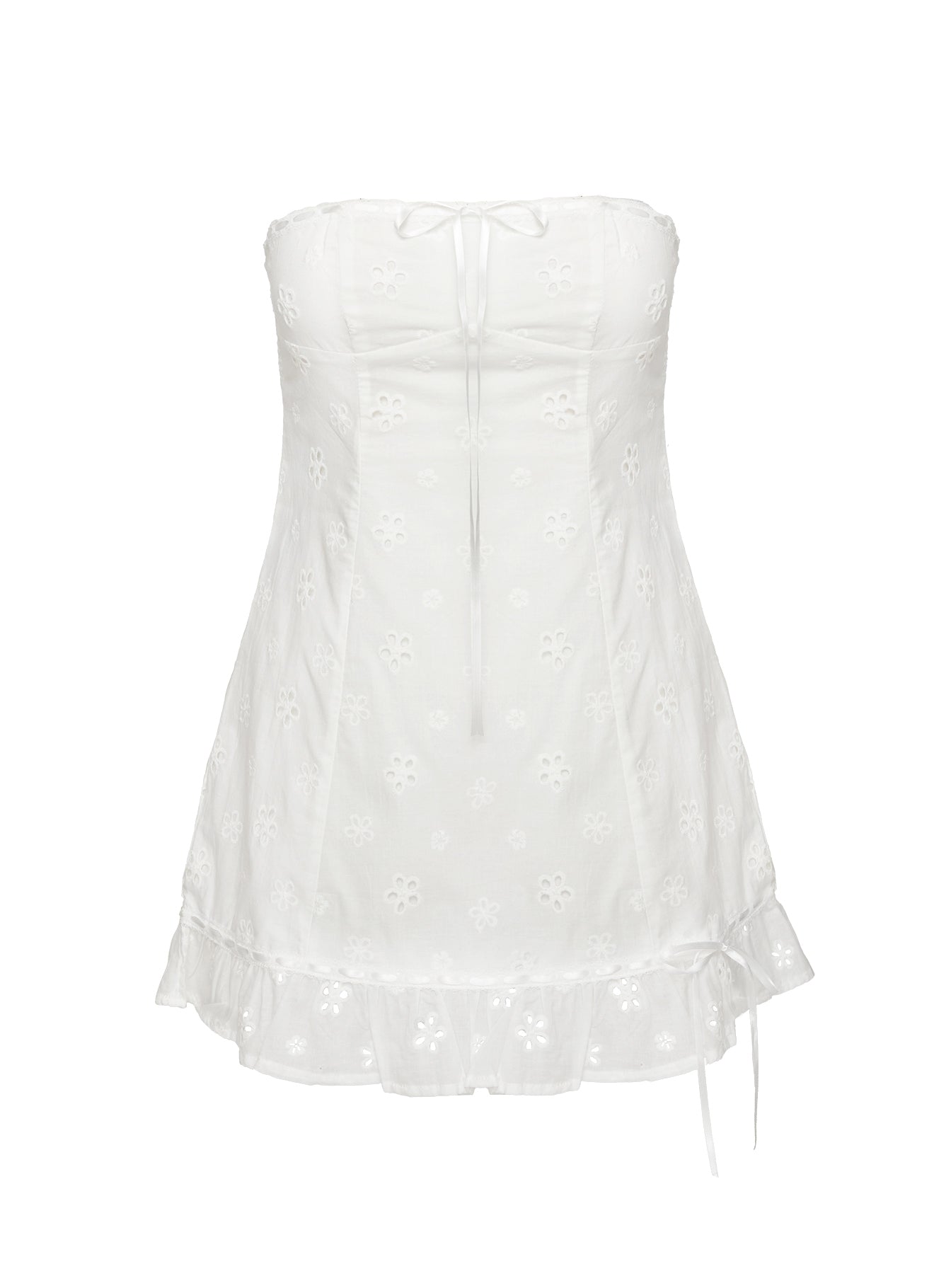Molloy Strapless Mini Dress White
